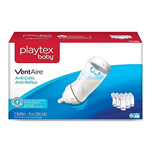 Playtex 05226 Baby Ventaire Biberón Anticólico, Sin Bpa, 9 O