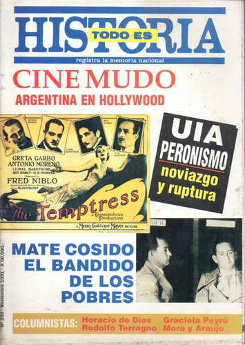 Todo Es Historia 293 Nov 1991 Cine Mudo Argentina Hollywood