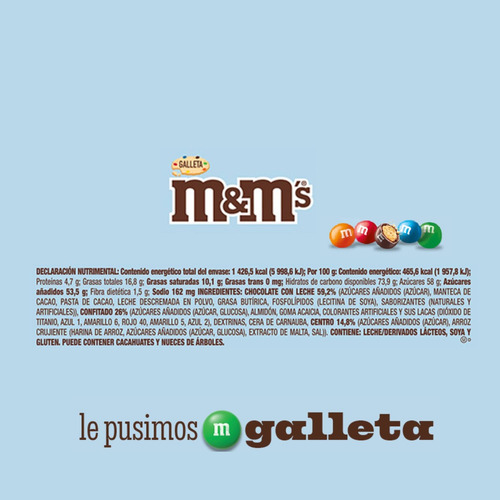 M&Ms Chocolates con relleno galleta 90g