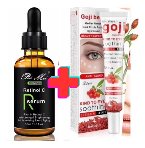 Kit Retinol C Serum 30ml + Crema Contorno De Ojos Goji