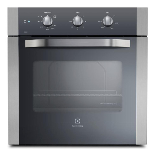 Forno de embutir à gás com grill elétrico (Multigás) Electrolux OG8MX 73L inox 220V