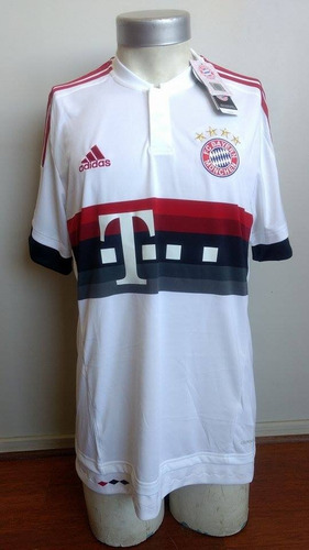 Camiseta Bayern Munich 2015-2016 Recambio Blanca adidas
