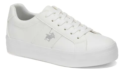 Tenis Polo Club Estilo Urbano Para Dama Blanco