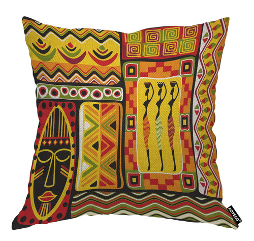 Funda Almohada Diseño Africano Elemento Cultura Historia X