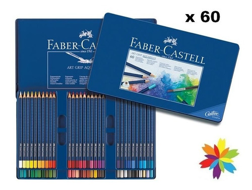 Lapices Faber Castell Art Grip X 60 Acuarelables Barrio Nort