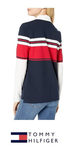 Chomba Buzo Polo Tommy Hilfiger Mujer Rugby Importada R/45