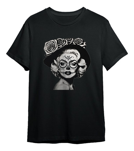 Playera Día De Muertos Marilyn Monroe, 100% Algodón