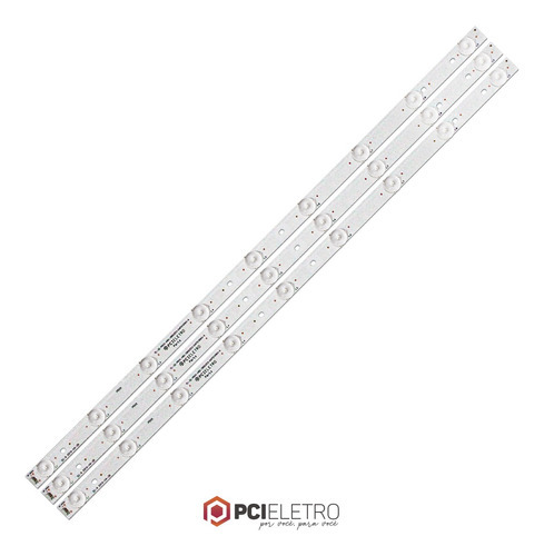 Kit 3 Barras Led Compatível Tv Ph32f33/dg Dl3261 - 9 Leds 6v