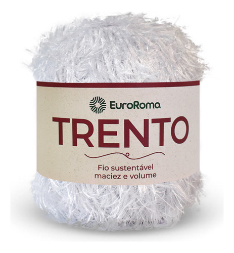 Barbante Euroroma Linha Trento 200g 101m Cores Tricô Crochê Cor 0200 - Branco