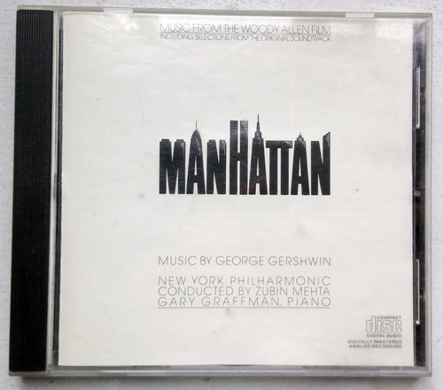 George Gershwin Manhattan Woody Allen Cd Importado /  Kktus