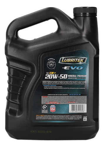 Aceite Para Moto Evo 20w-50 Mineral Sp 1 Gl