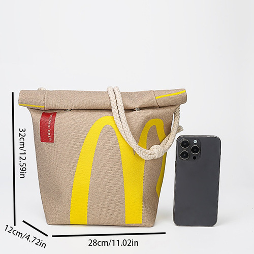 Mochila Con Bolsa De Papel De Mcdonald's Para Viajes O