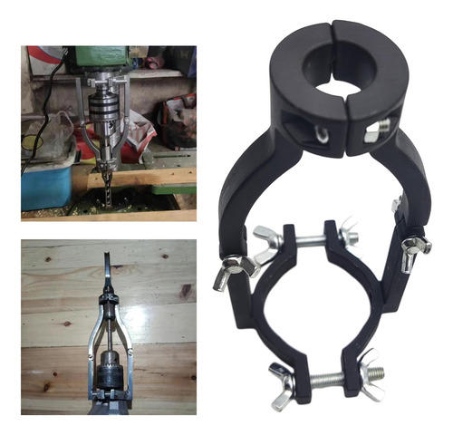 Soporte Fijo Para Taladro Para Agujeros Cuadrados, Negro