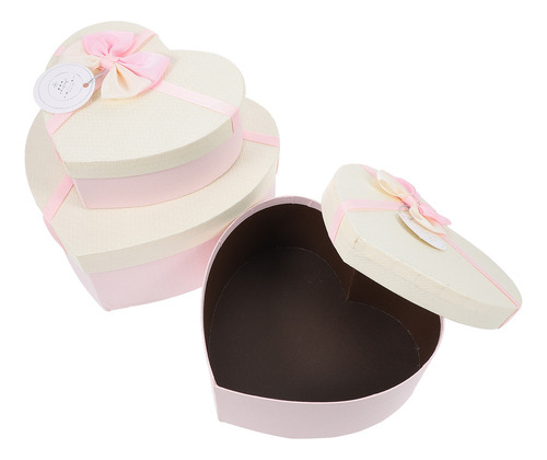 Juego De 3 Cajas De Regalo En Forma De Corazón For Flores,