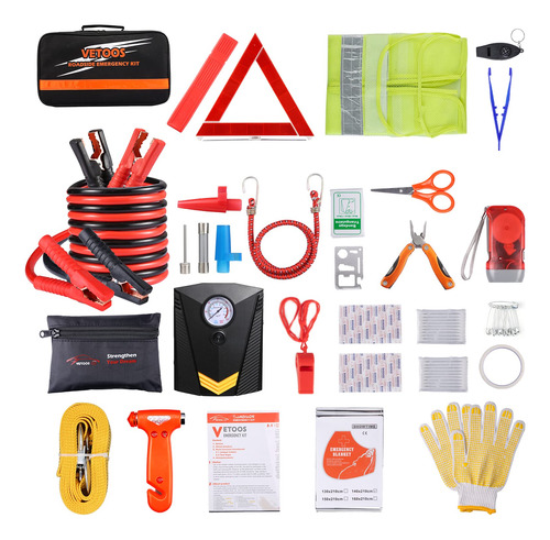 Kit De Emergencia Para Coche Con Cables De Puente, Kit De As