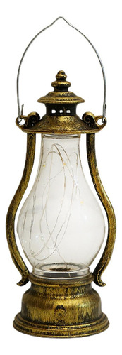 / Lámpara De Farol De Aceite Led De Bronce Oro 5,7 Cm X 15