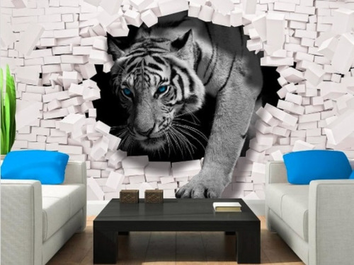 Vinil Murales Decorativo Alta Resolución Personalizado Tigre