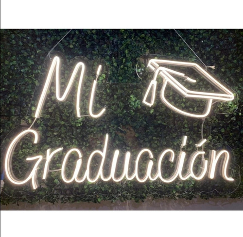 Letrero En Acrílico Con Luz Led Neón Mi Graduación