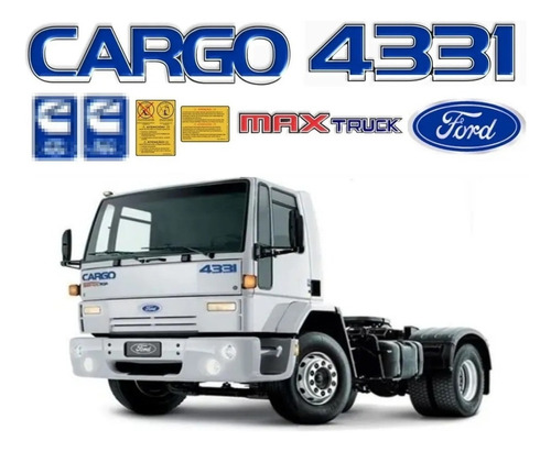 Adesivo Emblema Resinado Capo Ford Cargo 4331 Max Truck Cor PADRÃO