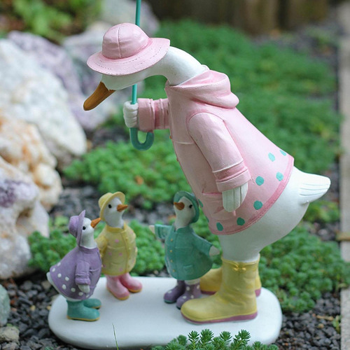 Estátua De Pato Decoração Da Da Paisagem Miniatura De