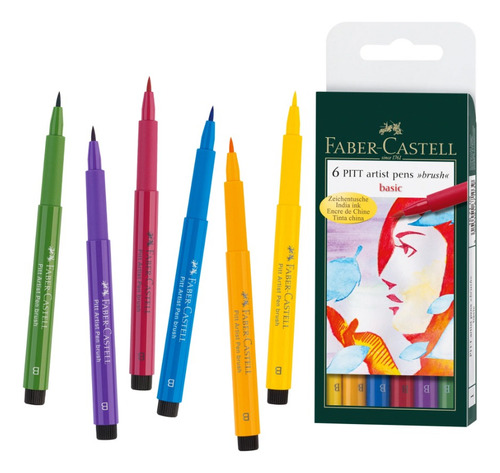 Marcadores Faber Castell Pitt Artist X 6