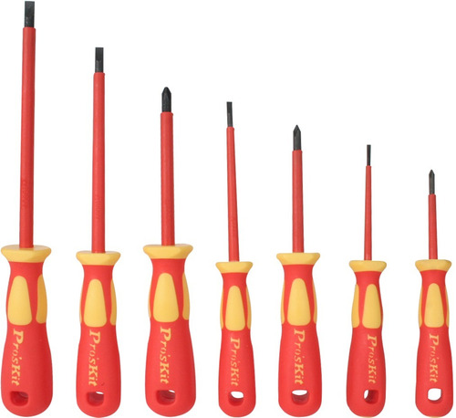 Imagen 3 de 5 de Kit Herramientas Aislamiento 1000v 7 Desarmadores 4 Pinzas