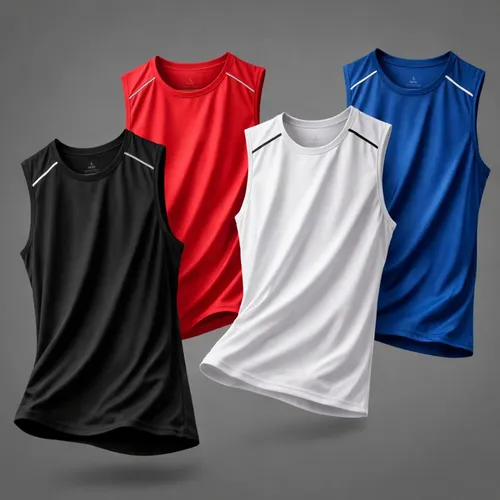 MLB 4440635497 Kit 4 Regatas Masculina Lisa Dry Fit Academia Casual JM