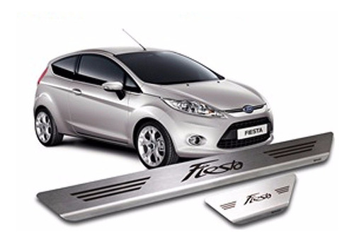 Jogo Kit Soleira Ford New Fiesta Hatch 4 Portas Inox