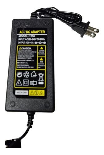 Eliminador Fuente De Poder Tiras Led 12v 5a Power Adapter