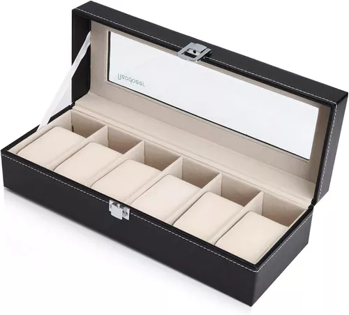 Caja Relojes Estuche Lujo Organizador Cuero Sintético Reloj