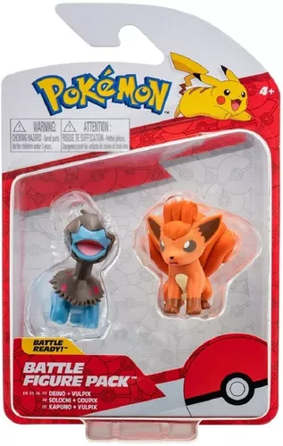 Bonecos Pokémons Deino + Vulpix Battle Figure 2780 - Sunny