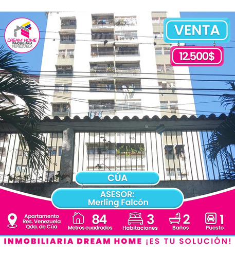 Apartamento En Venta Residencias Venezuela  Qda. De Cúa 