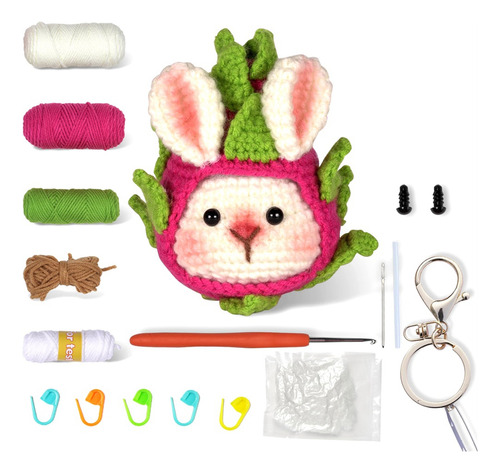 Kit De Ganchillo Fruit Rabbit Con Tutoriales En Vídeo Paso A