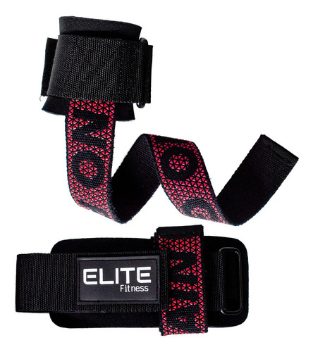 Straps Con Muñequera, Correas De Levantamiento Para Gimnasio Color Rojo