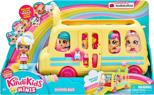 Kindi Kids Minis Autobus Escolar Con Una Muñeca 50084 Orig