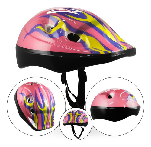 Casco + Set Protección Rodilleras Coderas Muñequeras - Otec