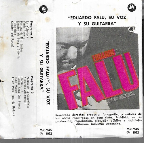 Eduardo Falu Album Su Voz Y Su Guitarra Sello Mh Cassette