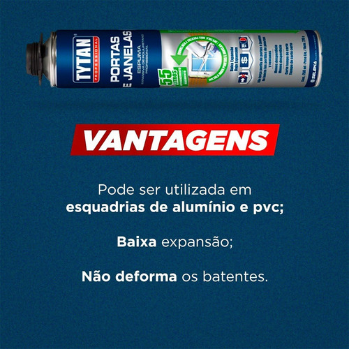 Espuma Expansiva Tytan Porta E Janelas (750ml) Caixa C/12 Un
