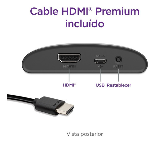 Roku Express 4k Dispositivo De Streaming Hd / 4k / Hdr Color Negro