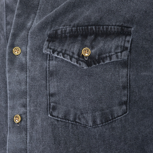Camisa Jean Hombre Azul Y Negro Excelente Calidad