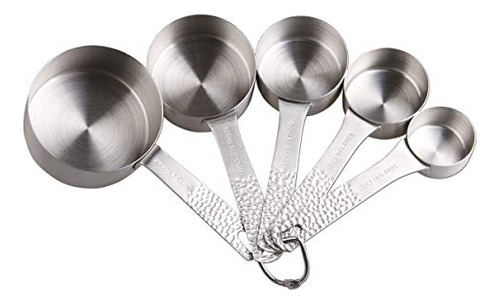 Conjunto De Tazas Y Cucharas Medidoras De Acero Inoxidable