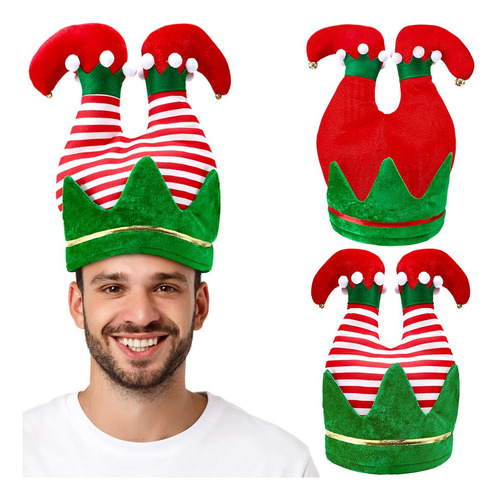 Nasjac Sombreros De Elfo De Navidad De Fieltro, 2 Pcs