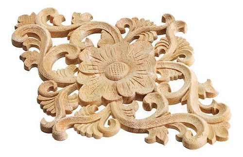 Muebles De Hogar Con Apliques De Madera Tallada Sin Pintar,