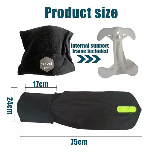 . Almohada Inflable Para Viajes Con Reposacabezas
