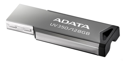 Imagen 2 de 4 de Memoria Usb Adata Uv350 128gb Usb3.2 Acabado Metal Brillante