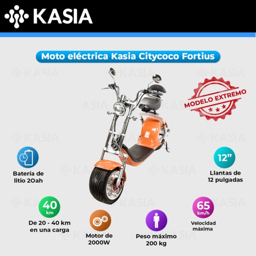 Moto Electrica Citycoco Kasia Fortius Certificado Eec