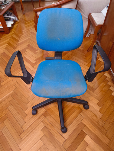 Silla De Computadora/oficina Azul Petróleo (Usado)