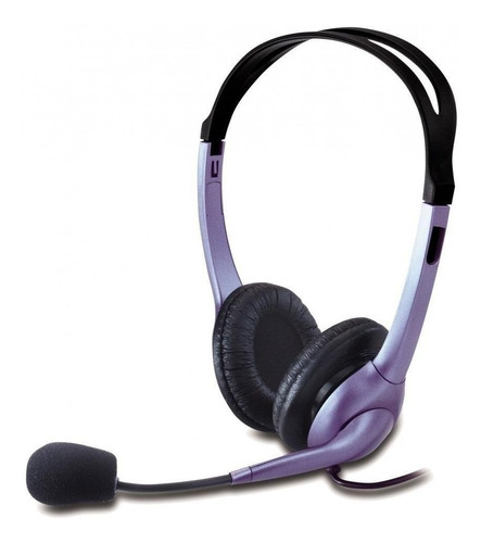 Imagen 1 de 2 de Audífonos Genius HS-04S azul y negro