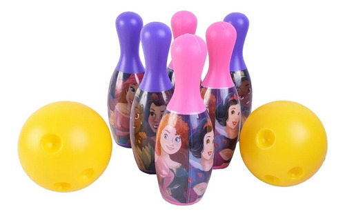 Imagen 2 de 4 de Juego De Bowling Infantil Paw Patrol Princesas Super Heroes