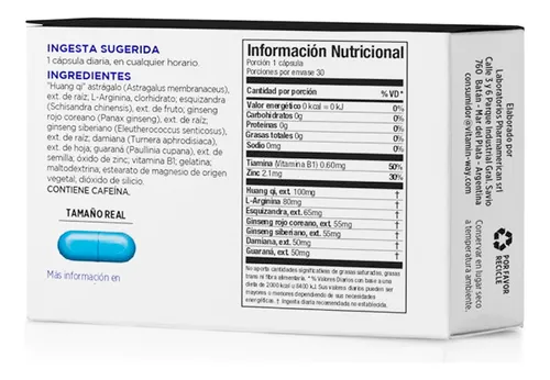Vitamin Way Kit X2 Up For Men Aumenta Vigor Potencia X30 3c